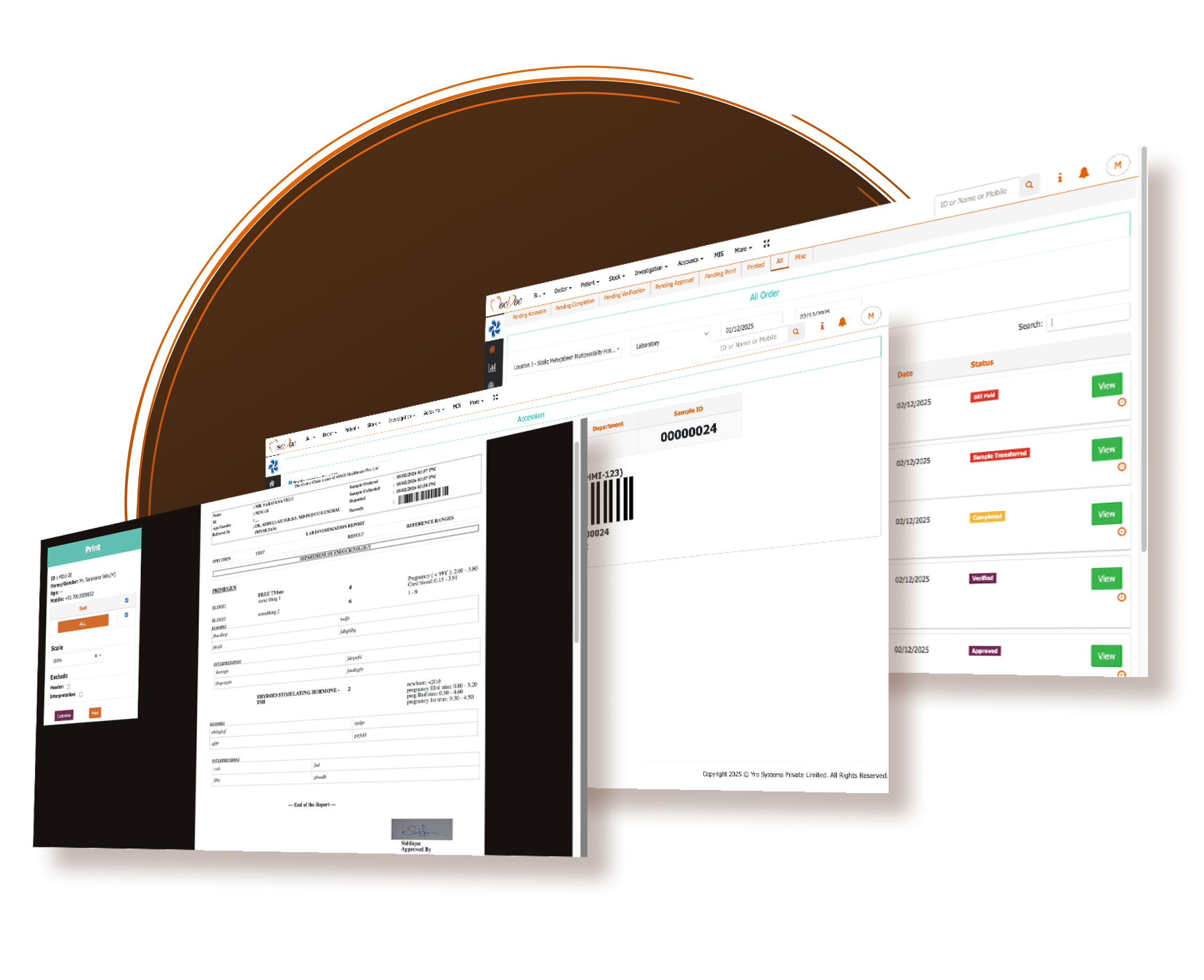 Automated  MocDoc LIMS Dashboard Interface