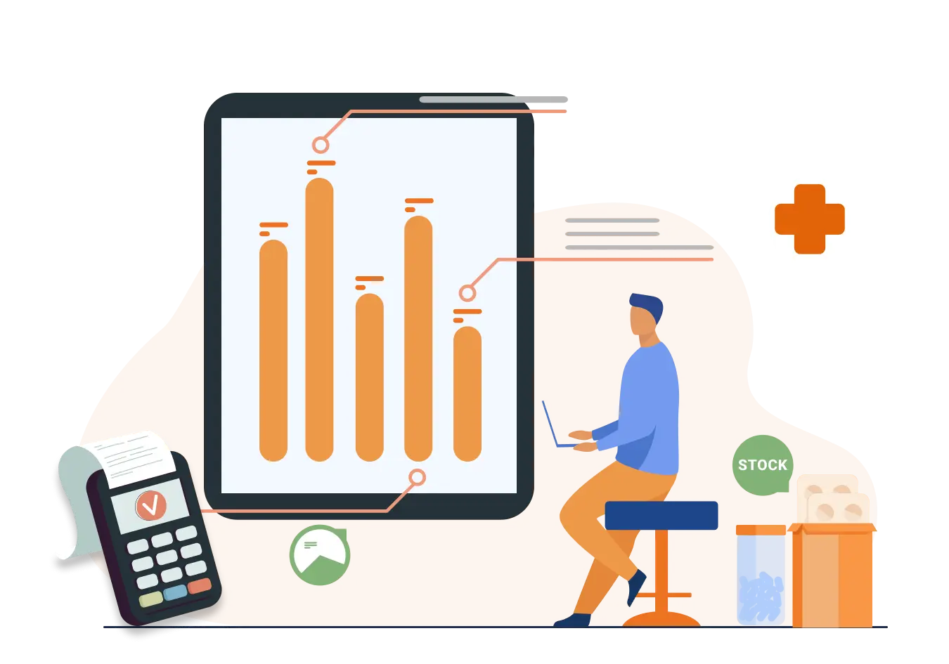 Comprehensive reporting features for better patient care & billing insights in clinic management.