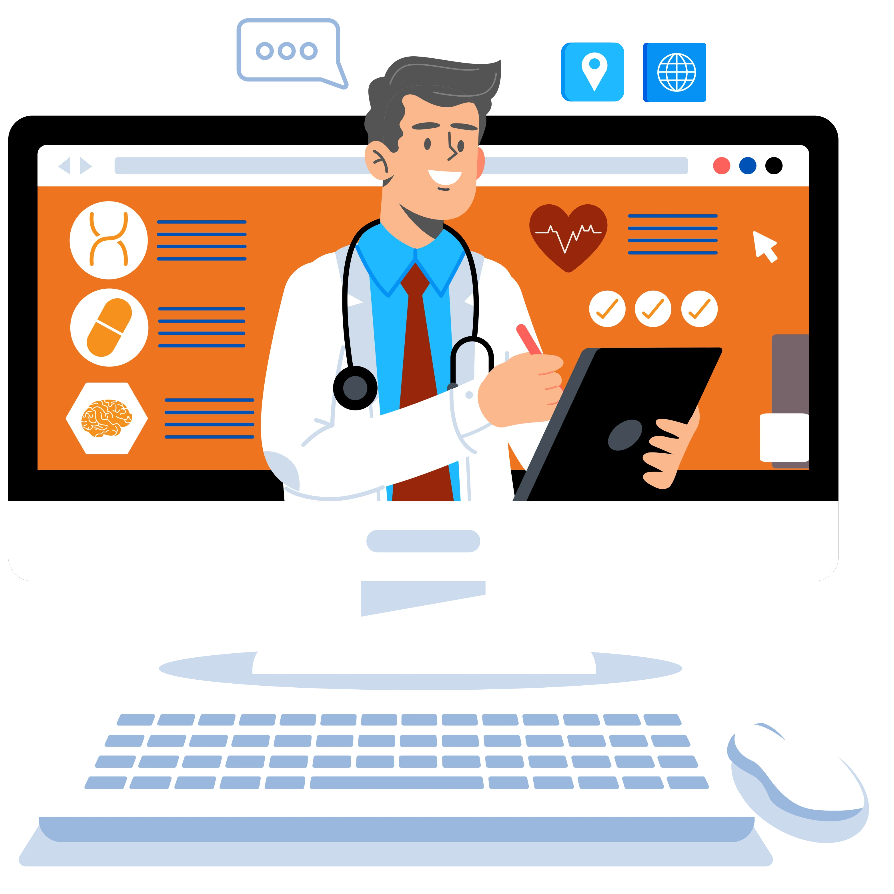 EHR systems connect with Medall, Insta Health, and Sufalam to optimize clinical workflows effortlessly.