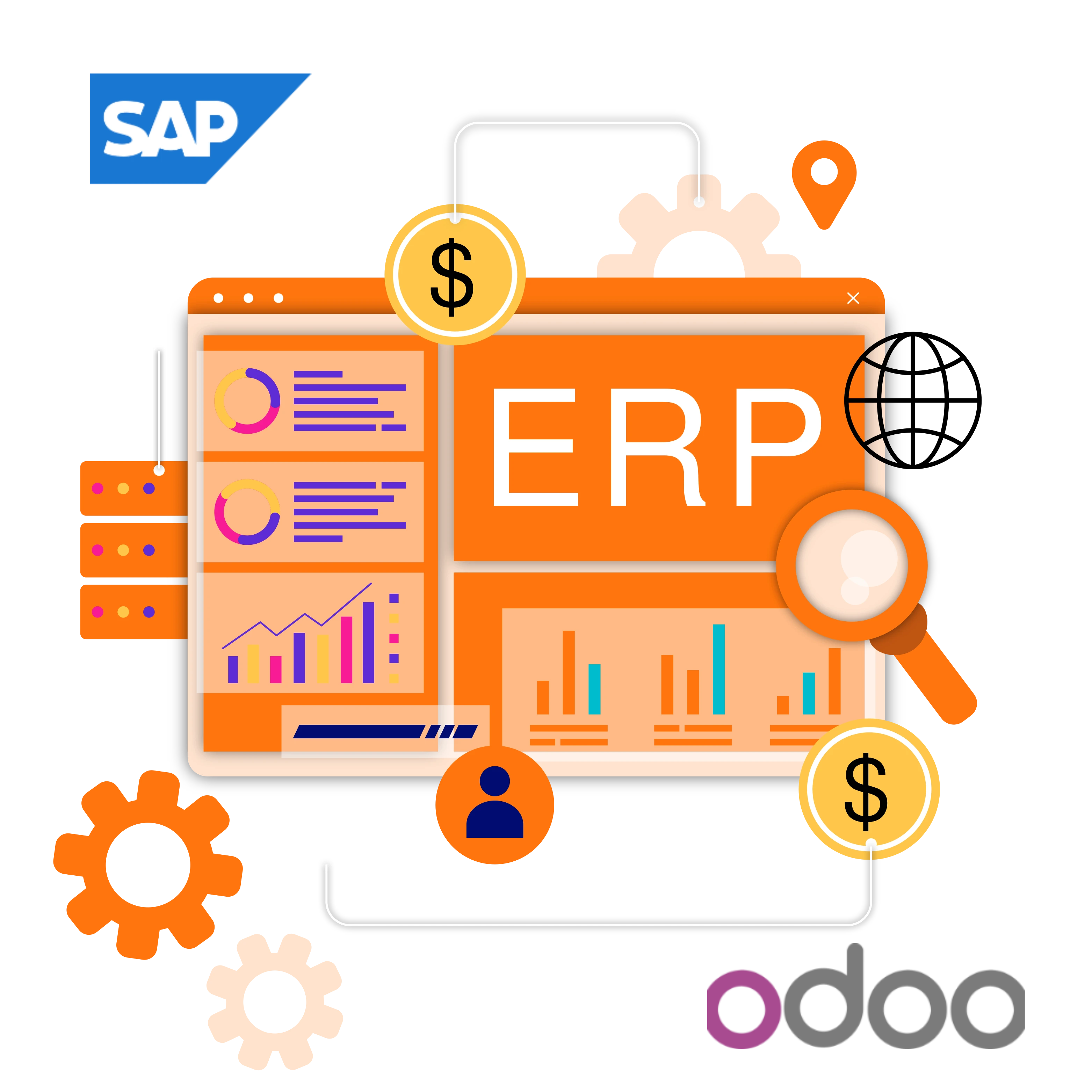 ERP integration with SAP and Odoo ensures smooth data flow and operational efficiency in healthcare.