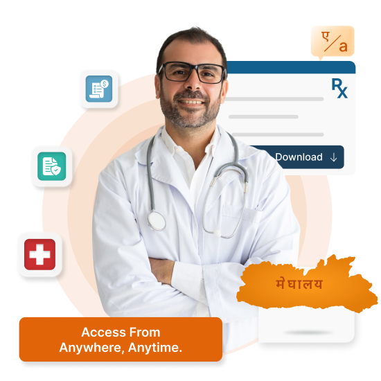 Cloud-based HMS for clinics & hospitals in Meghalaya - NABH compliant, supports Khasi, Garo and English.