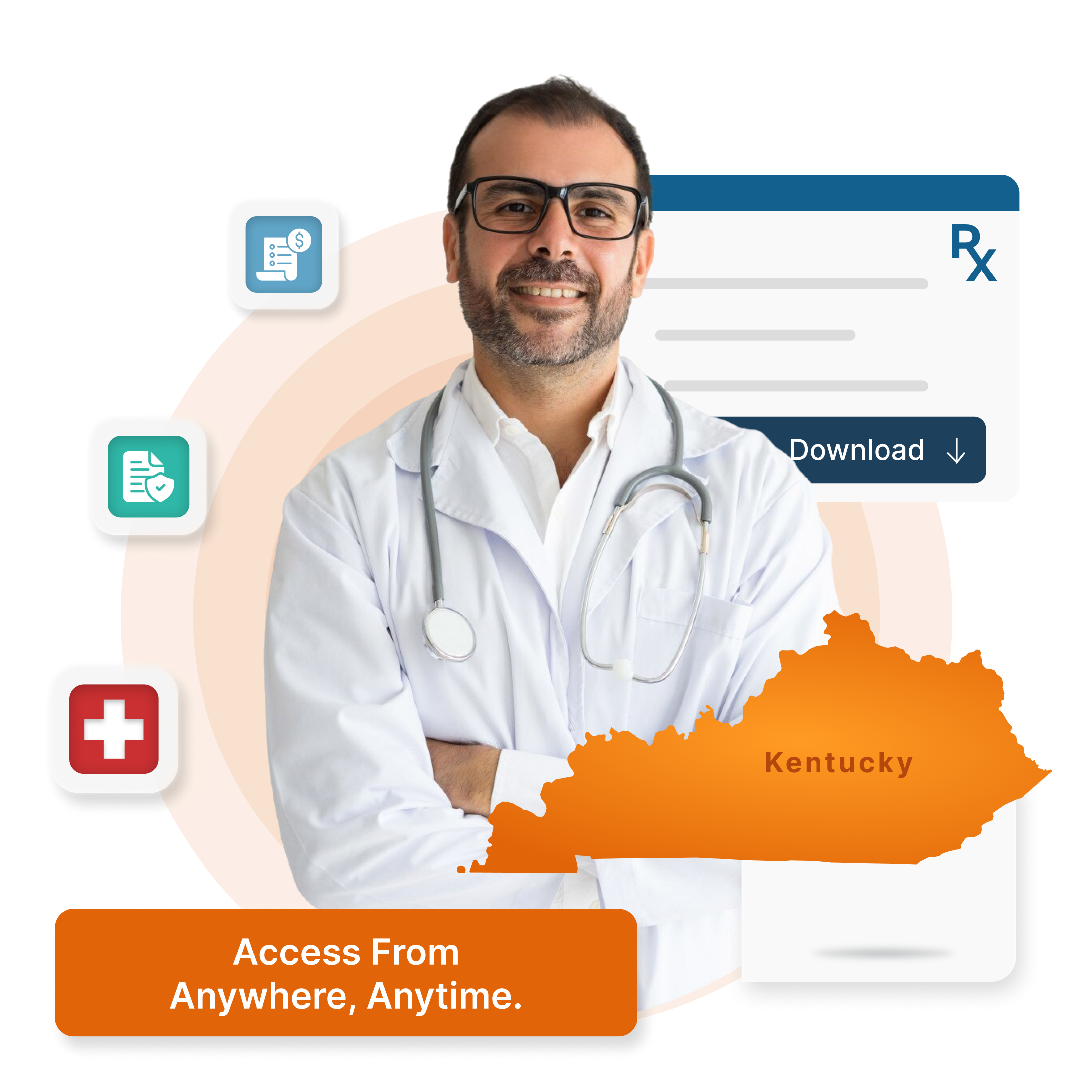 Cloud-based HMS for clinics & hospitals in Kentucky - U.S. Federal Privacy, supports English.