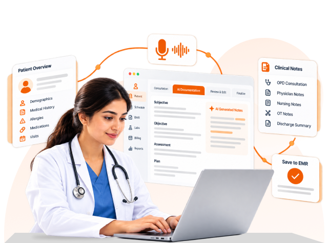 Customisable clinical note templates in MocDoc medical documentation software