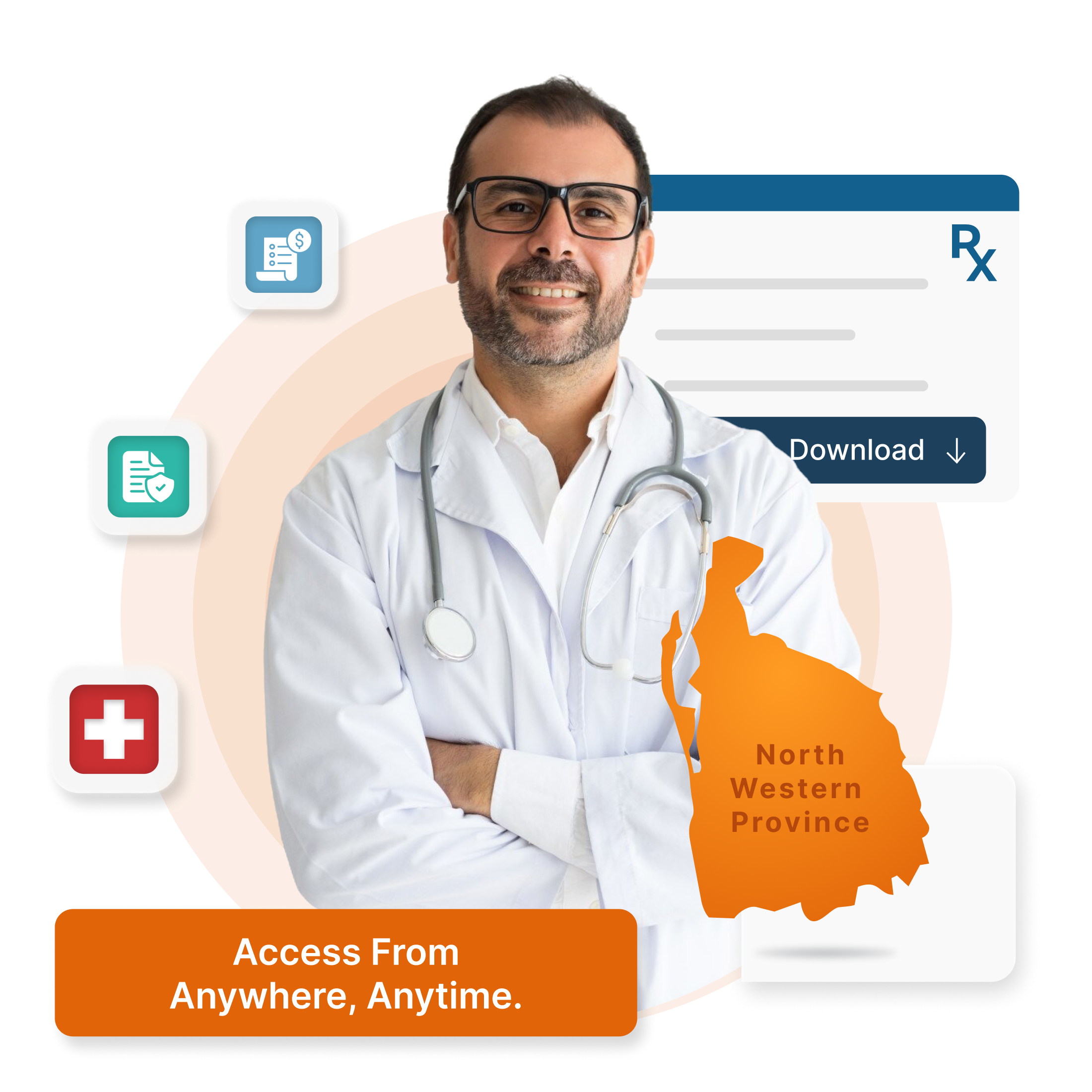Cloud-based HMS for clinics & hospitals in North Western - Sri Lanka Federal Privacy, supports English.