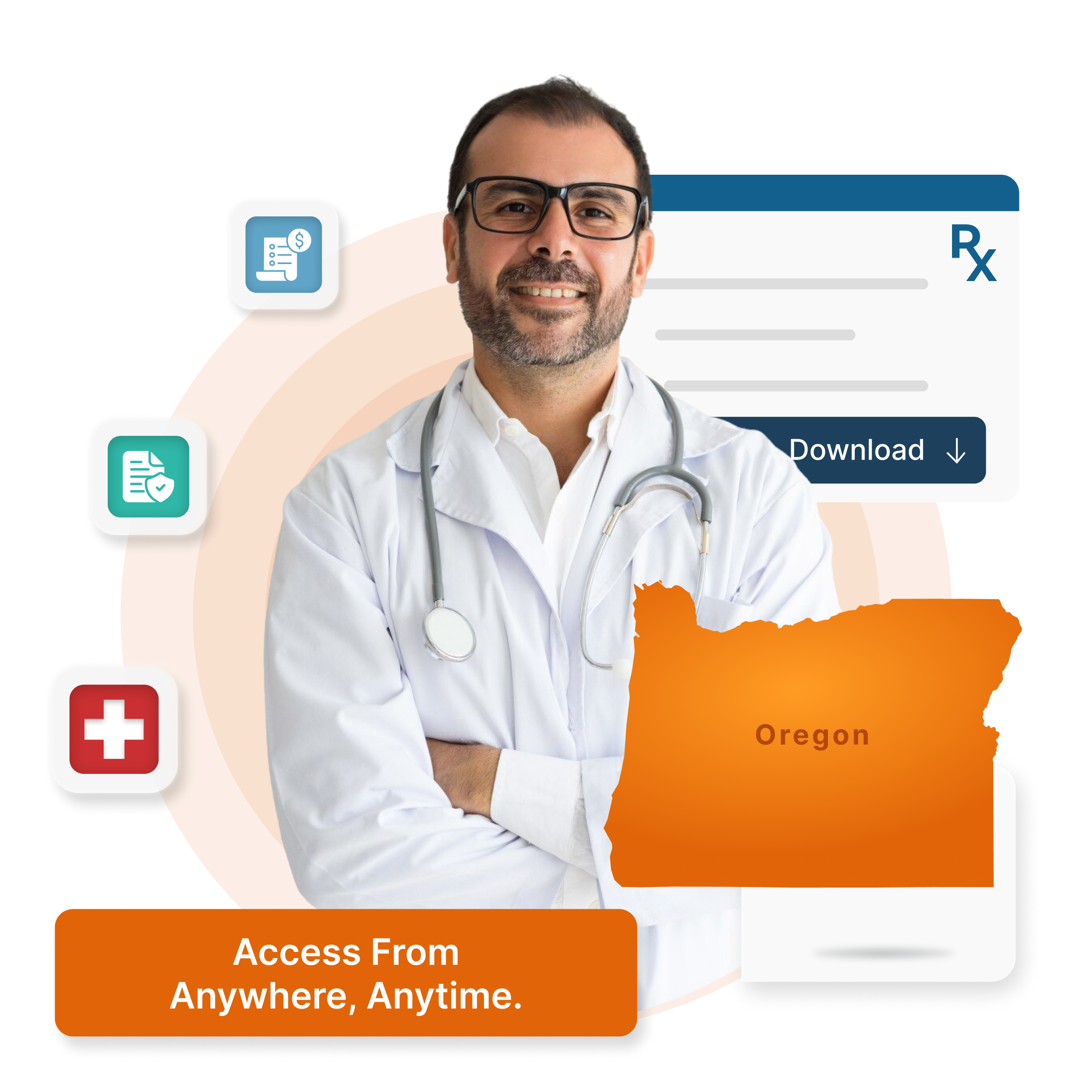 Cloud-based HMS for clinics & hospitals in Oregon - U.S. Federal Privacy, supports English.