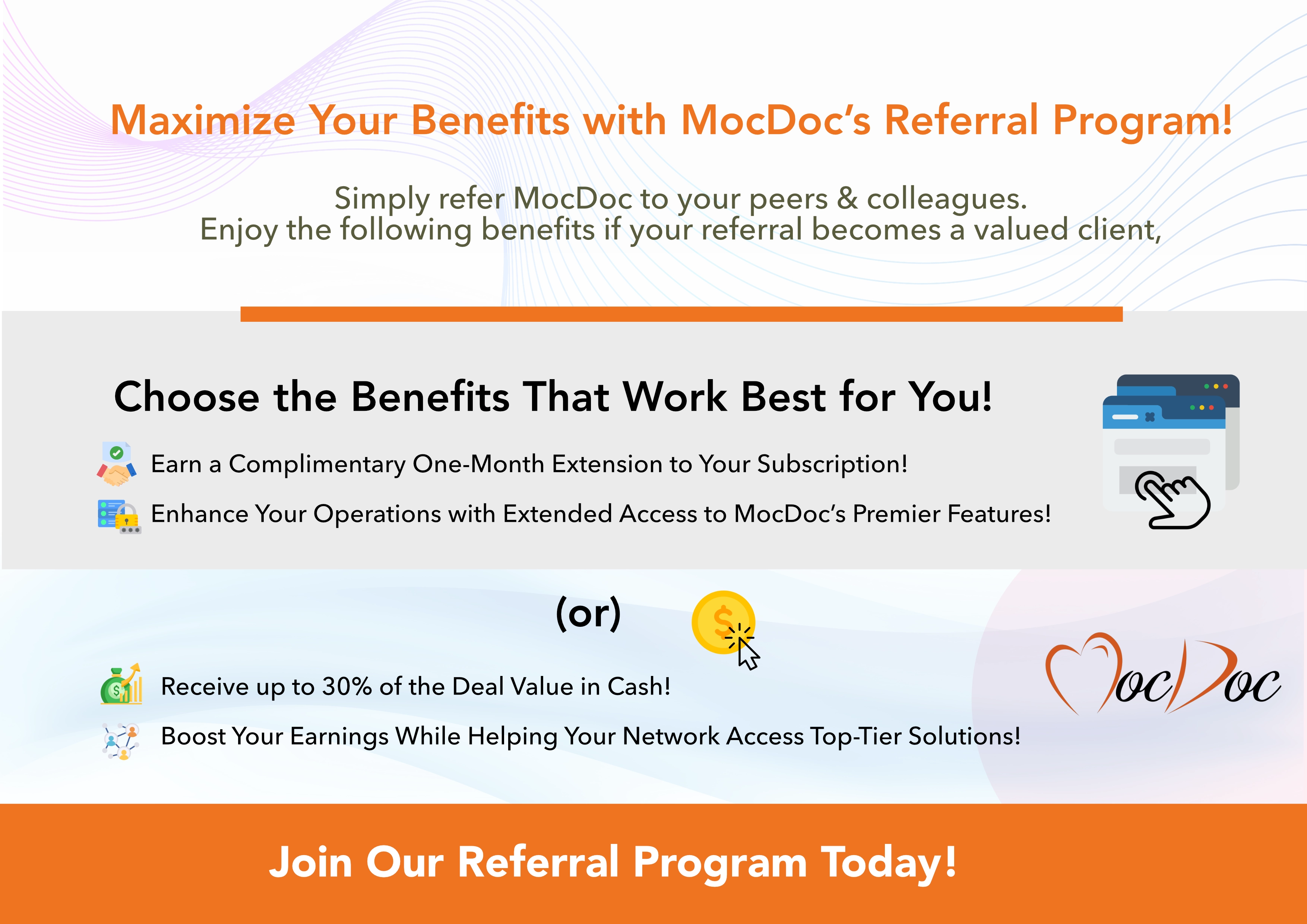 mocdoc referral bonus poster