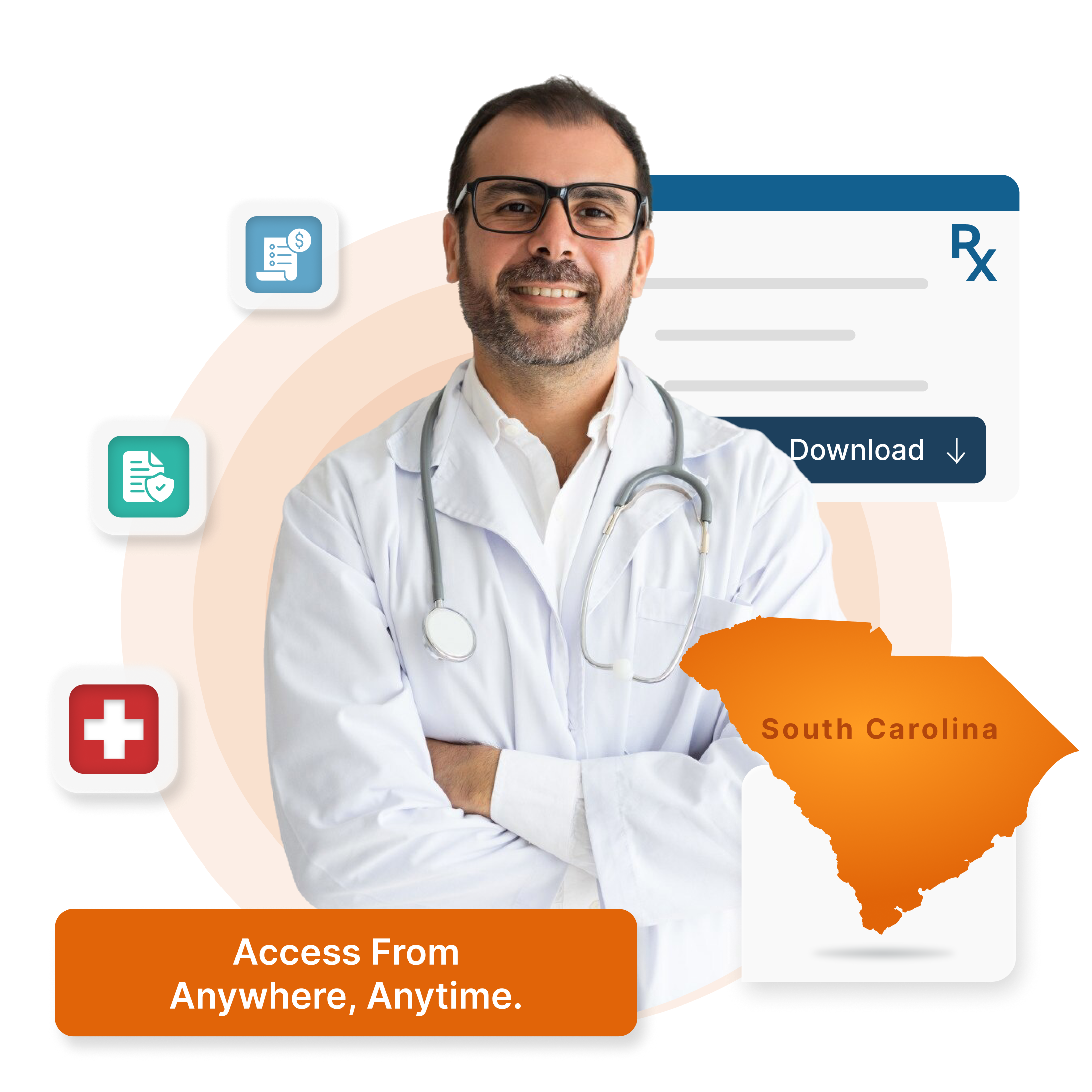 Cloud-based HMS for clinics & hospitals in South Carolina - U.S. Federal Privacy, supports English.