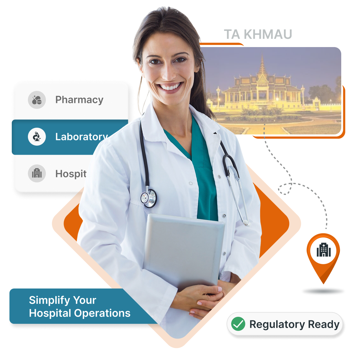 MocDoc LIMS helps Ta Khmau clinics & hospitals digitize records, billing & boost patient outcomes.