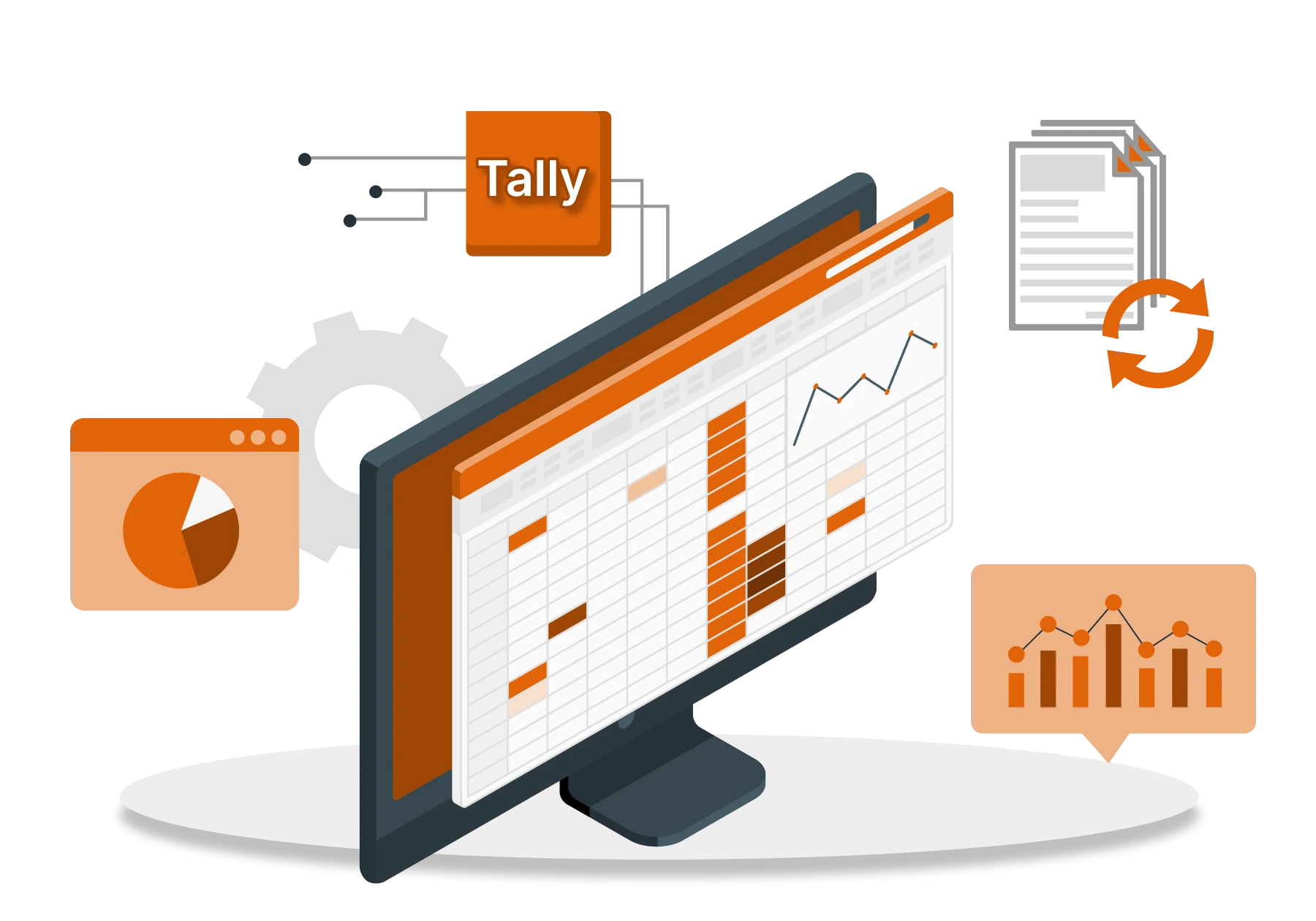 Pharmacy management software reduces manual entries by syncing all pharmacy financials directly with Tally.