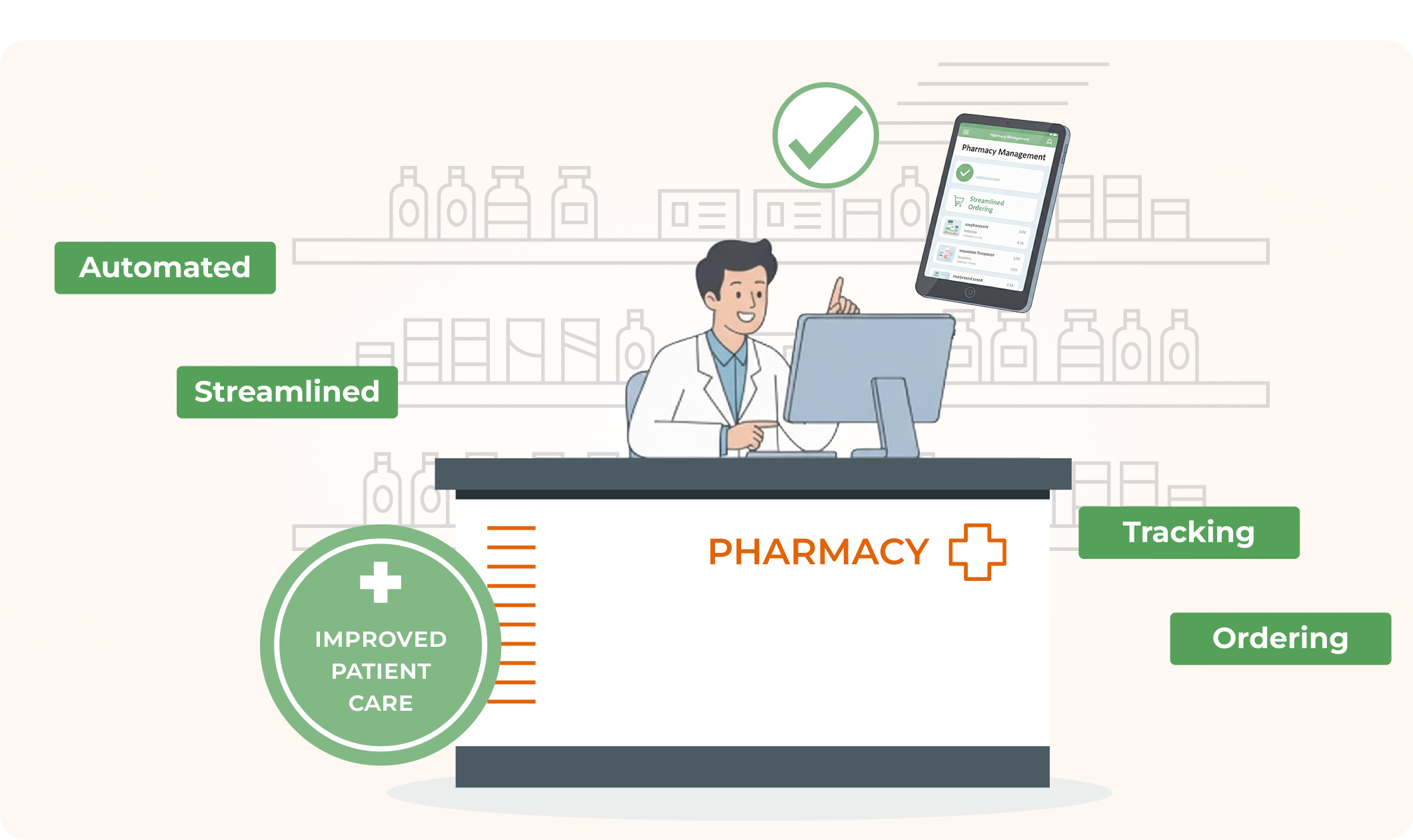MocDoc pharmacy software automates stock updates, reduces errors, and improves daily pharmacy efficiency.
