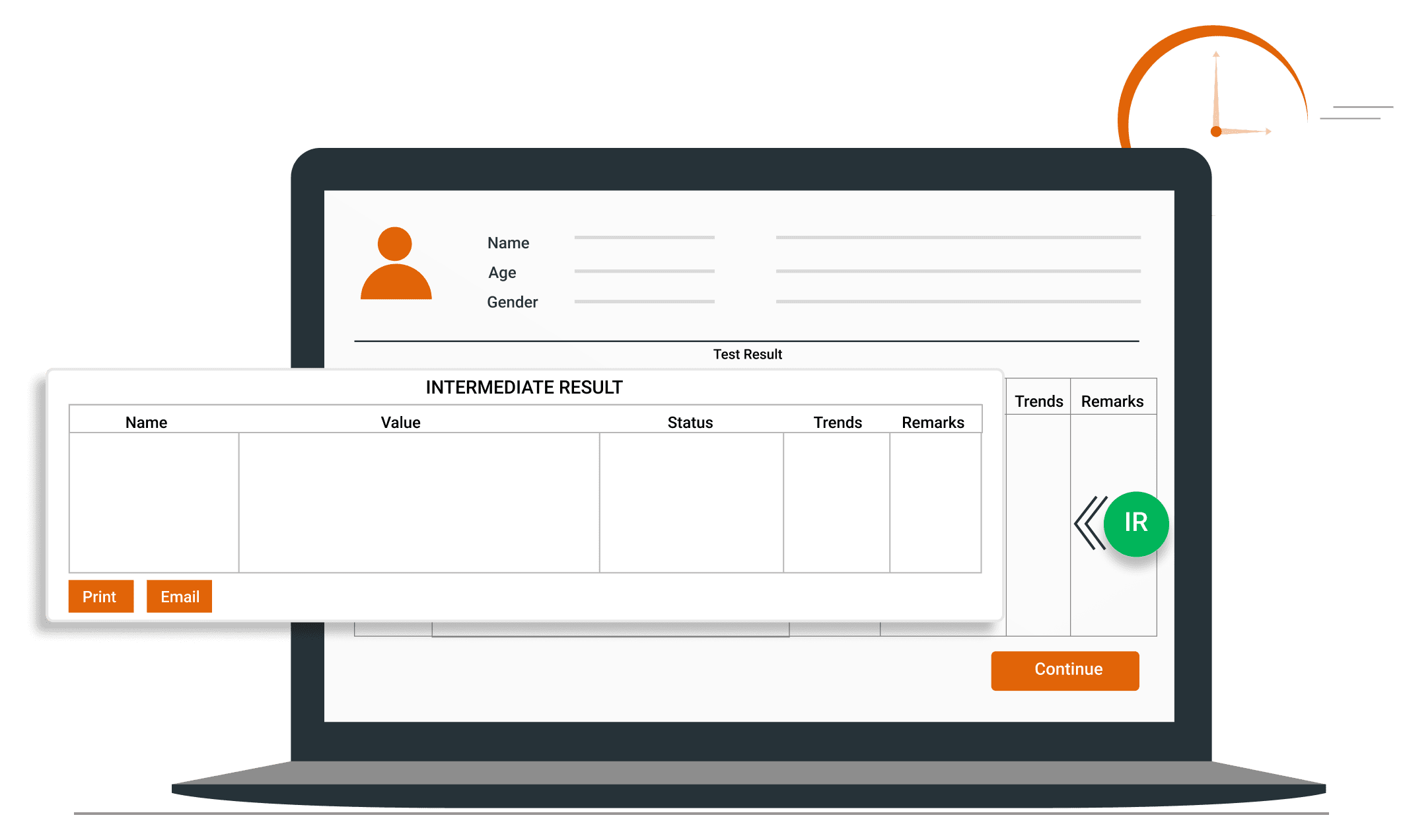 LIMS creates interim printed reports for fast updates to patients and doctors during test processing.