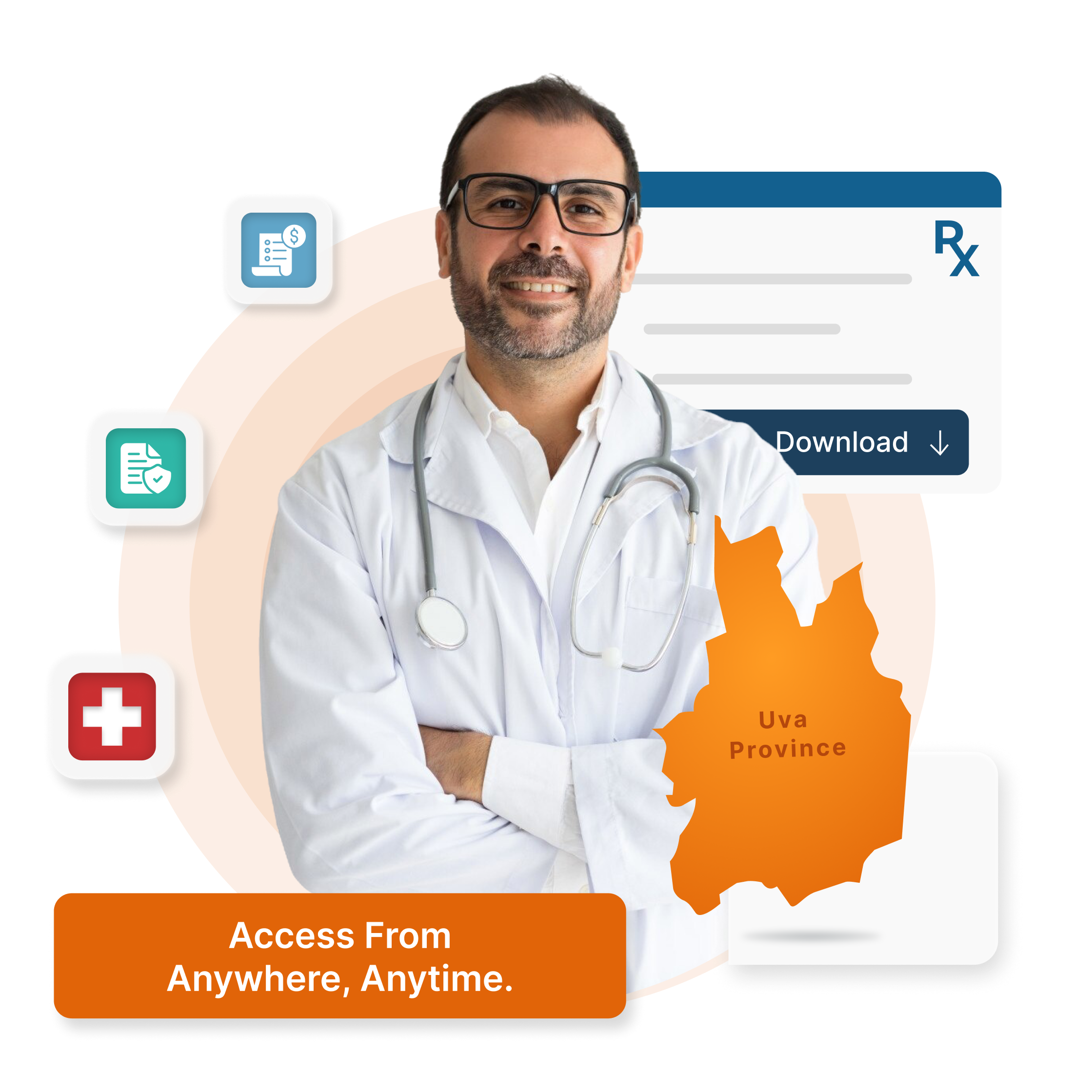 Cloud-based HMS for clinics & hospitals in Uva - Sri Lanka Federal Privacy, supports English.